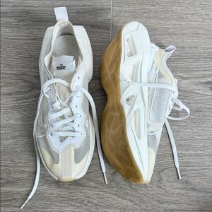 Nike Women's White and Cream Sneakers